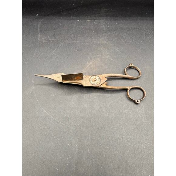 Antique wrought iron candle snuffer wick scissors - Picture 2 of 8